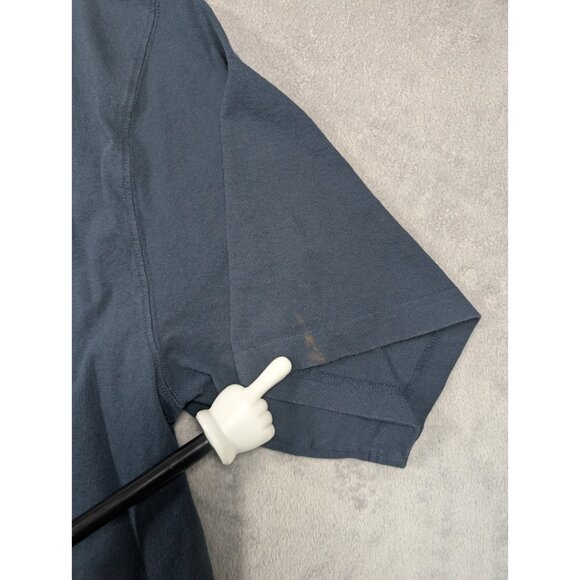 Carhartt Henley Shirt Mens Size 3XL Tall Blue Loose Fit Chore Rugged Tuff Work - Picture 10 of 10